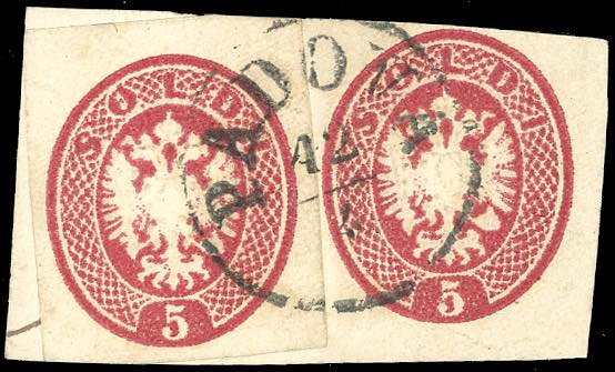 1863 - 5 soldi rosa, ritaglio di ... 