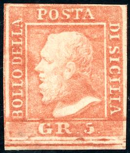 1859 - 5 grana vermiglio chiaro, I ... 