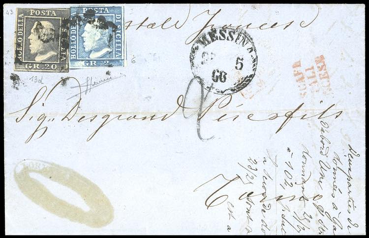 1860 - 20 grana ardesia violaceo, ... 