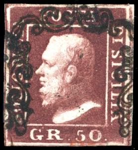 1859 - 50 grana lacca bruno scuro ... 