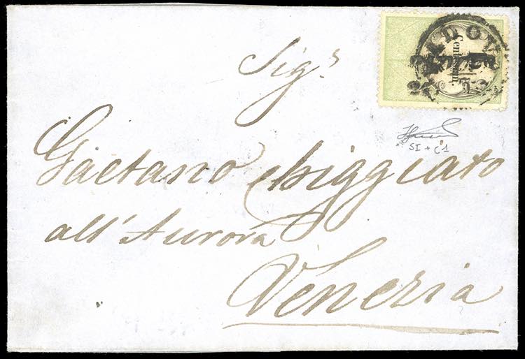 1854 - 15 cent., marca da bollo ... 