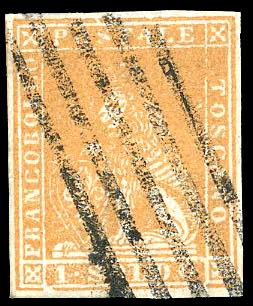 1857 - 1 soldo ocra, II emissione ... 