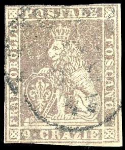 1859 - 9 crazie bruno lillaceo, ... 