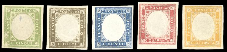 1861 - Non emessi, serie completa ... 