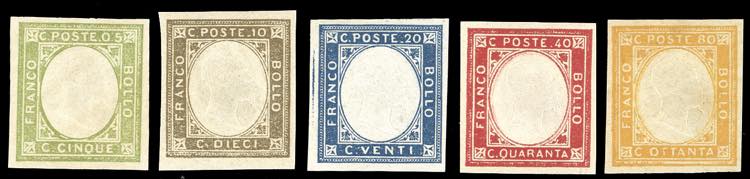 1861 - Non emessi, serie completa ... 
