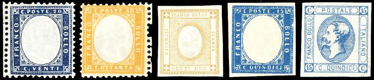 1862/63 - 20 cent. indaco, 80 ... 
