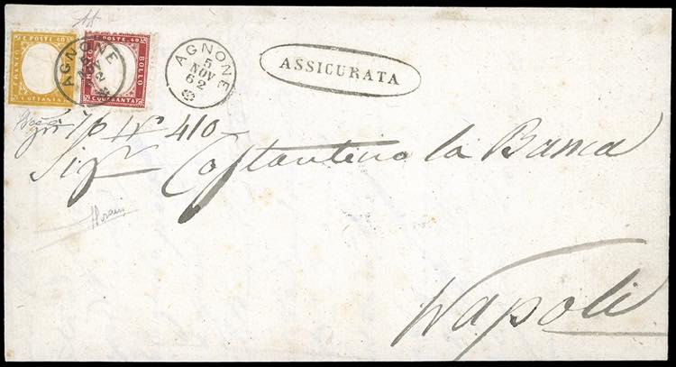 1862 - 80 cent. giallo arancio, ... 