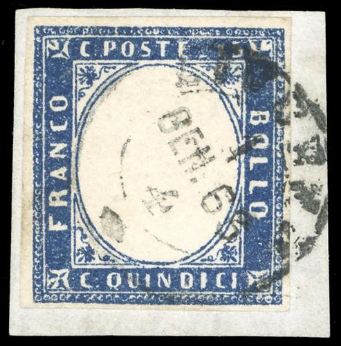 1863 - 15 cent. azzurro tipo ... 
