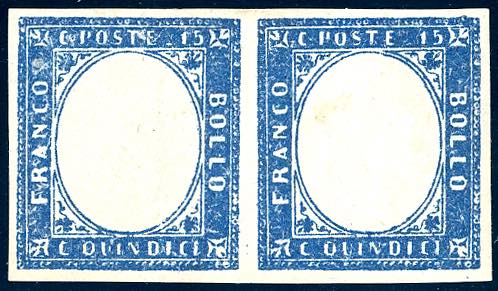 1863 - 15 cent. azzurro tipo ... 