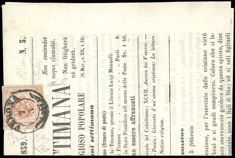 1859 - 4 kreuzer rosso smorto, I ... 