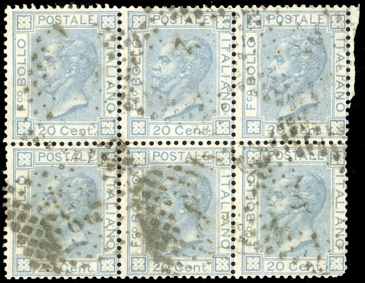 1867 - 20 cent. celeste chiaro, ... 