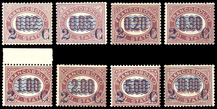 1878 - Servizio soprastampati, ... 