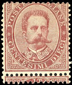 1879 - 10 cent. Umberto I, doppia ... 