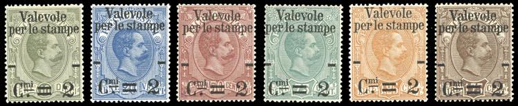 1890 - Valevole per le stampe, ... 