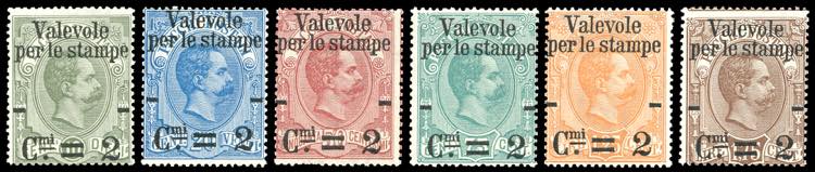 1890 - Valevole per le Stampe, ... 