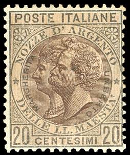 1893 - 20 cent. verde oliva e ... 