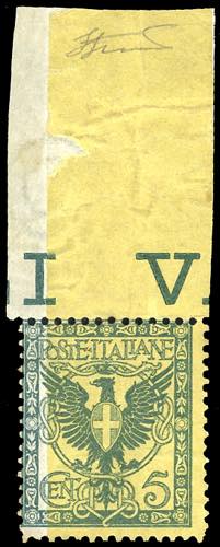 1901 - 5 cent. verde Floreale, ... 
