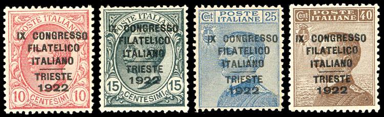 1922 - Congresso Filatelico, serie ... 