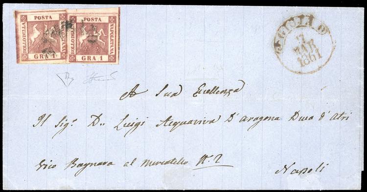 1861 - 1 grano carminio, II tavola ... 