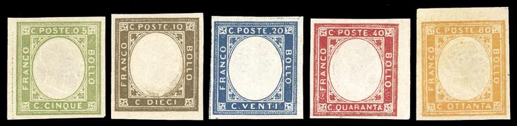 1861 - Non emessi, serie completa ... 