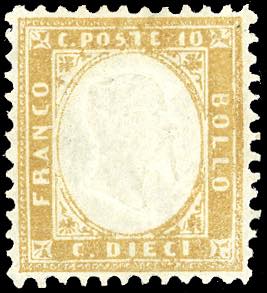 1862 - 10 cent. bistro giallastro ... 