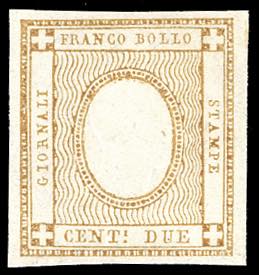 1862 - 2 cent. bistro, francobollo ... 