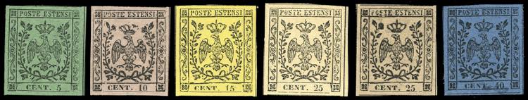 1852 - Emissione senza punto dopo ... 