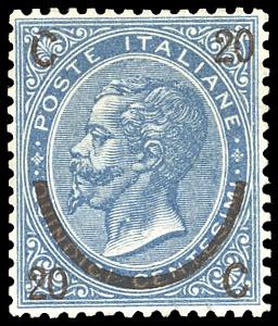 1865 - 20 cent. su 15 cent. Ferro ... 