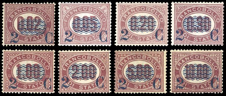 1878 - Servizio soprastampati, ... 