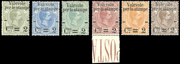 1890 - Valevole per le stampe, ... 