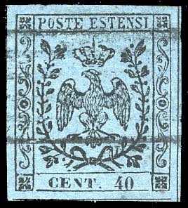 1852 - 40 cent. celeste (5), ... 