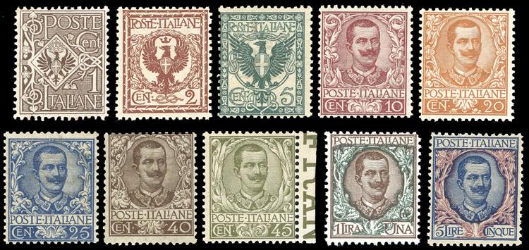 1901 - Floreale, serie senza il 50 ... 