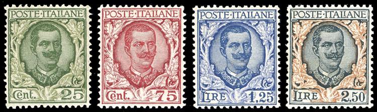 1926 - Floreale, i quattro valori ... 