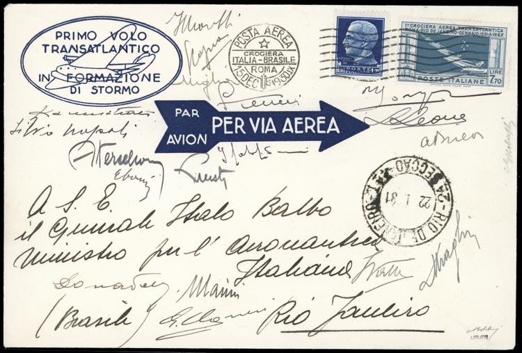 1930 - 7,70 lire Crociera Balbo e ... 