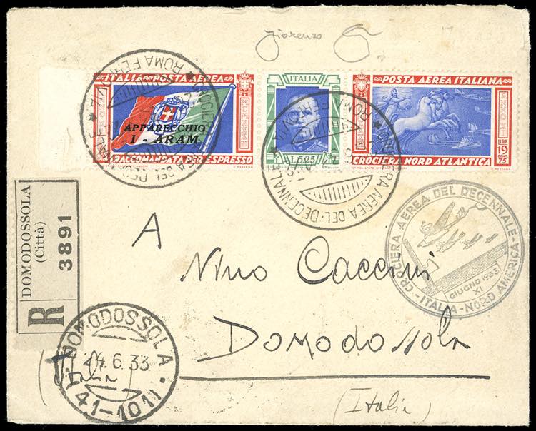 1933 - 5,25 + 19,25 lire Trittico, ... 