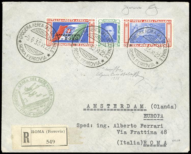 1933 - 5,25 + 19,25 lire Trittico ... 