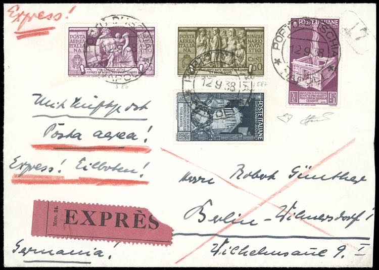 1938 - Augusto, quattro valori ... 