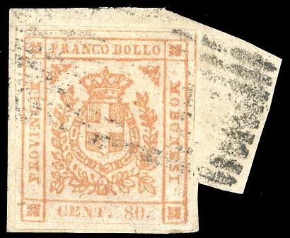 1859 - 80 cent. bistro arancio ... 