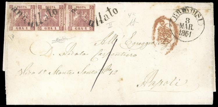 1861 - 1 grano carminio vivo, II ... 