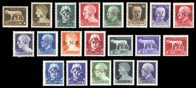 1944 - Soprastampati G.N.R., ... 
