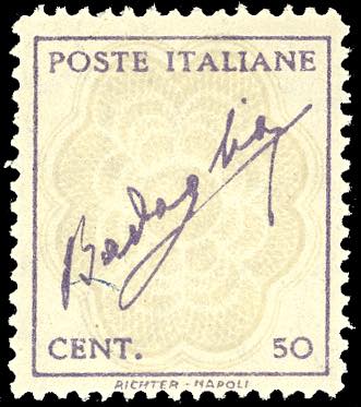 1944 - 50 cent. viola e grigio ... 
