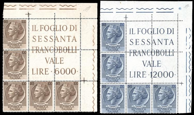1954 - 100 e 200 lire Turrita, ... 