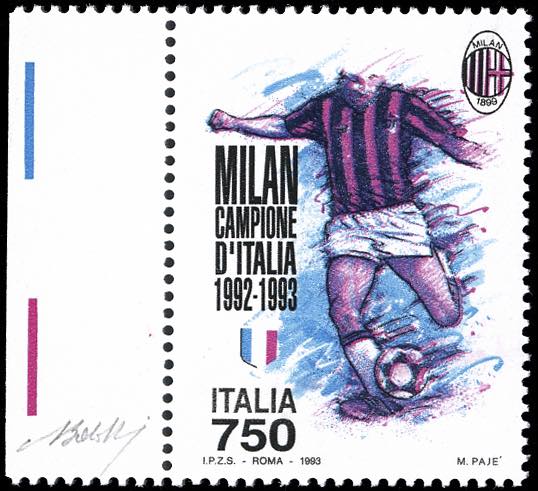 1993 - 750 lire Milan, francobollo ... 