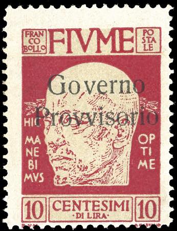 FIUME 1921 - 10 cent. Governo ... 