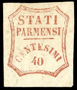 1859 - 40 cent. vermiglio (17), ... 