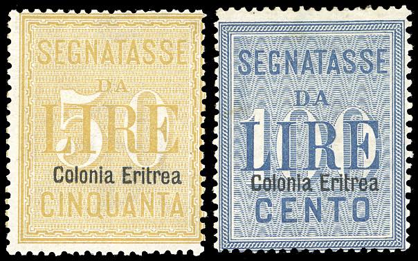 SEGNATASSE 1903 - 50 e 100 lire ... 