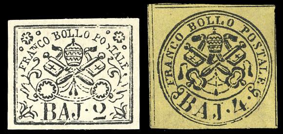 1864/67 - 2 baj bianco e 4 baj ... 