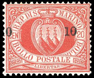 1892 - 10 cent. su 20 cent. (11), ... 