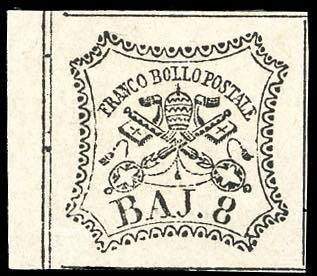 1852 - 8 baj bianco (9), bordo di ... 