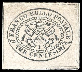 1867 - 3 cent. grigio rosa (14), ... 